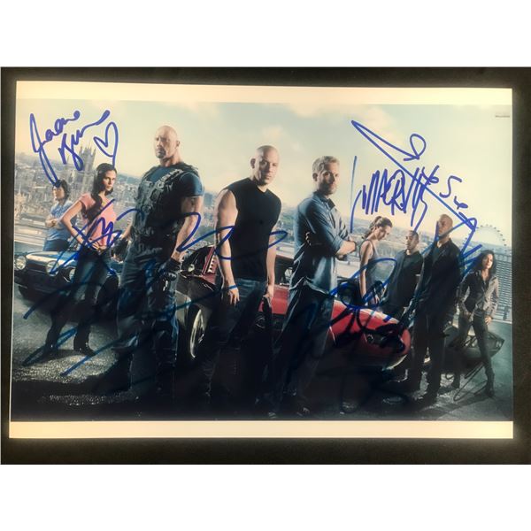 FAST AND THE FURIOUS CAST SIGNED 8 X 10 (RA COA )