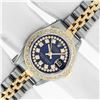 Image 2 : Rolex Ladies Two Tone Quickset Blue Diamond Datejust Wristwatch