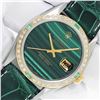 Image 1 : Rolex Men's Two Tone Green Malachite Diamond and Emerald Datejust Wristwatch