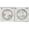 Image 1 : Lot of (2) 2009 $1 American Silver Eagle Coins