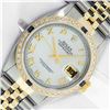 Image 1 : Rolex Men's Two Tone Mother of Pearl Diamond & Sapphire Datejust Wristwatch