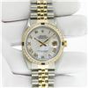 Image 3 : Rolex Men's Two Tone Mother of Pearl Diamond & Sapphire Datejust Wristwatch