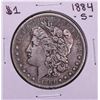 Image 1 : 1884-S $1 Morgan Silver Dollar Coin