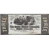 Image 1 : 1863 $3 State of North Carolina Raleigh Obsolete Note