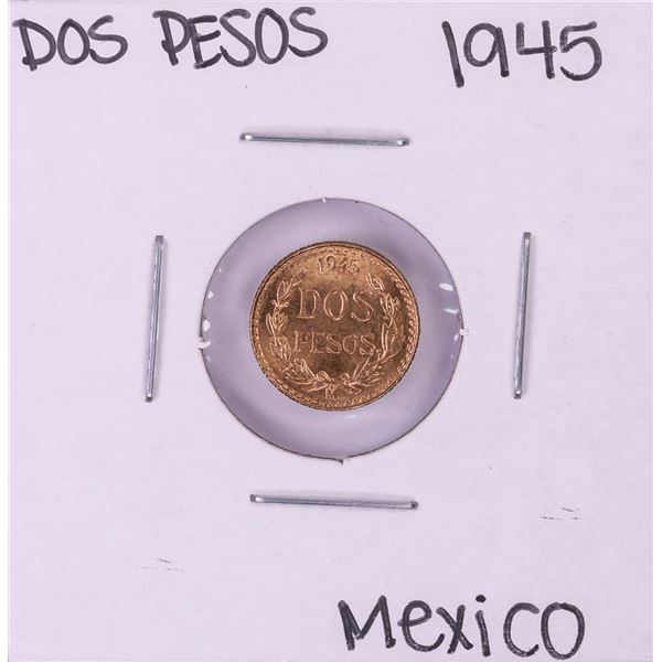 1945 Mexico Dos Pesos Gold Coin