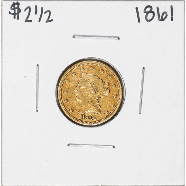 1861 $2 1/2 Liberty Head Quarter Eagle Gold Coin Solder Mark