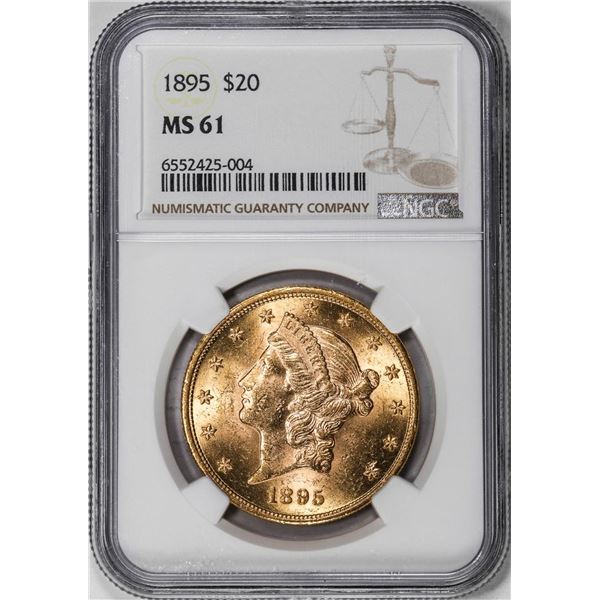 1895 $20 Liberty Head Double Eagle Gold Coin NGC MS61