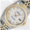 Image 1 : Rolex Ladies Two Tone White Roman Datejust Wristwatch