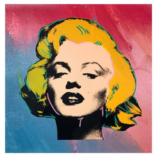 Steve Kaufman (1960-2010) "Marilyn Monroe" Original Mixed Media on Canvas
