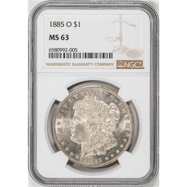 1885-O $1 Morgan Silver Dollar Coin NGC MS63