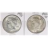 Image 1 : 1922-S & 1922-D $1 Peace Silver Dollar Coins