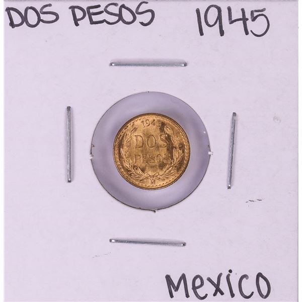 1945 Mexico Dos Pesos Gold Coin