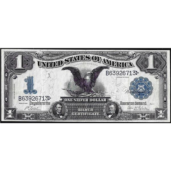 1899 $1 Black Eagle Silver Certificate Note