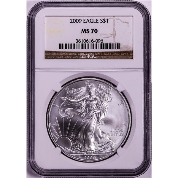 2009 $1 American Silver Eagle Coin NGC MS70