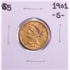 Image 1 : 1901-S $5 Liberty Head Half Eagle Gold Coin