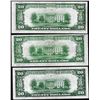 Image 2 : Lot of (3) 1934A $20 Federal Reserve Notes