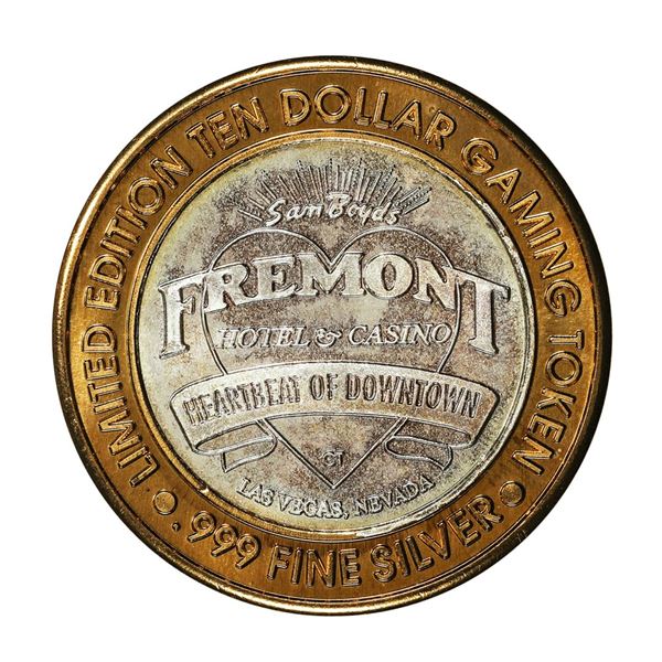 .999 Fine Silver Sam Boyd's Fremont Las Vegas, NV $10 Limited Edition Gaming Token