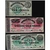 Image 1 : Lot of (3) 1862 Charter Oak Bank Fractional Obsolete Notes