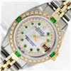 Image 1 : Rolex Ladies Two Tone Diamond and Emerald Datejust Wristwatch