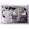 Image 1 : 2021 Type 1 $1 American Silver Eagle Coin & 2oz Silver Bar Set