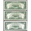 Image 2 : Lot of (3) 1963 $5 Legal Tender Star Notes