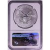 Image 2 : 2017-W $1 Burnished American Silver Eagle Coin NGC MS70 FDOI Mercanti Signed