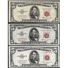 Image 1 : Lot of (3) 1953B/1953C $5 Legal Tender Star Notes