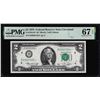 Image 1 : 1976 $2 Federal Reserve STAR Note Fr.1935-D* Cleveland PMG Superb Gem Unc. 67EPQ