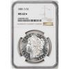 Image 1 : 1881-S $1 Morgan Silver Dollar Coin NGC MS62* Star