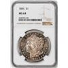Image 1 : 1885 $1 Morgan Silver Dollar Coin NGC MS64 Nice Toning