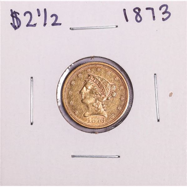 1873 Open 3 $2 1/2 Liberty Head Quarter Eagle Gold Coin