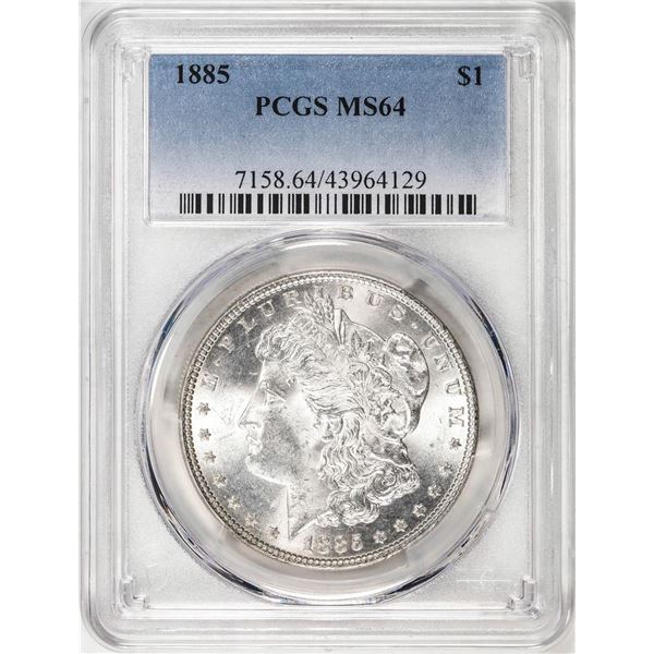 1885 $1 Morgan Silver Dollar Coin PCGS MS64