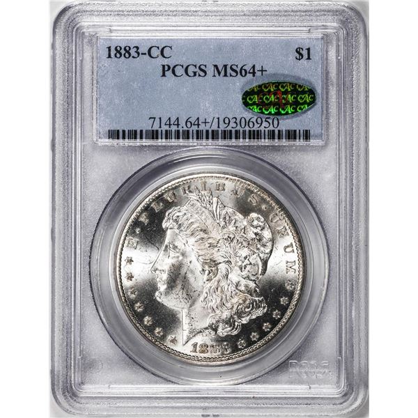 1883-CC $1 Morgan Silver Dollar Coin PCGS MS64+ CAC