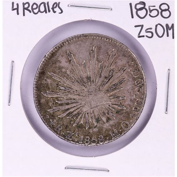 1858 ZsOM Mexico 4 Reales Silver Coin