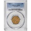 Image 1 : 1873 Closed 3 $5 Liberty Head Half Eagle Gold Coin PCGS AU50