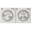 Image 1 : Lot of (2) 2009 $1 American Silver Eagle Coins