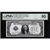 Image 1 : 1928 $1 Funnyback Silver Certificate Note Fr.1600 PMG Gem Uncirculated 65EPQ