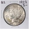 Image 1 : 1922-S $1 Peace Silver Dollar Coin