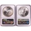 Image 2 : Lot of (2) 1979Mo Mexico 1 Onza Silver Coins NGC MS65