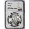 Image 1 : 1896 $1 Morgan Silver Dollar Coin NGC MS64