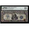 Image 1 : 1899 $5 Indian Chief Silver Certificate Note Fr.271 PMG Choice Fine 15