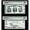 Image 1 : Set of Giori Test Note Washington & Lincoln Memorial PMG Superb Gem Unc 68EPQ