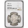 Image 1 : 1886 $1 Morgan Silver Dollar Coin NGC MS62PL