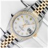 Image 2 : Rolex Men's Two Tone Silver Diamond Datejust Wristwatch