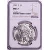 Image 1 : 1922-D $1 Peace Silver Dollar Coin NGC MS63