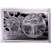 Image 1 : 1996 $1 American Silver Eagle Coin & 2oz Silver Bar Set