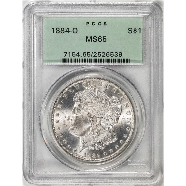 1884-O $1 Morgan Silver Dollar Coin PCGS MS65 Old Green Label