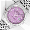 Image 1 : Rolex Men's Stainless Steel Lilac Diamond Datejust Wristwatch