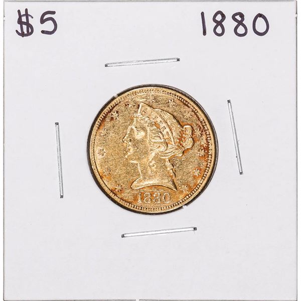 1880 $5 Liberty Head Half Eagle Gold Coin