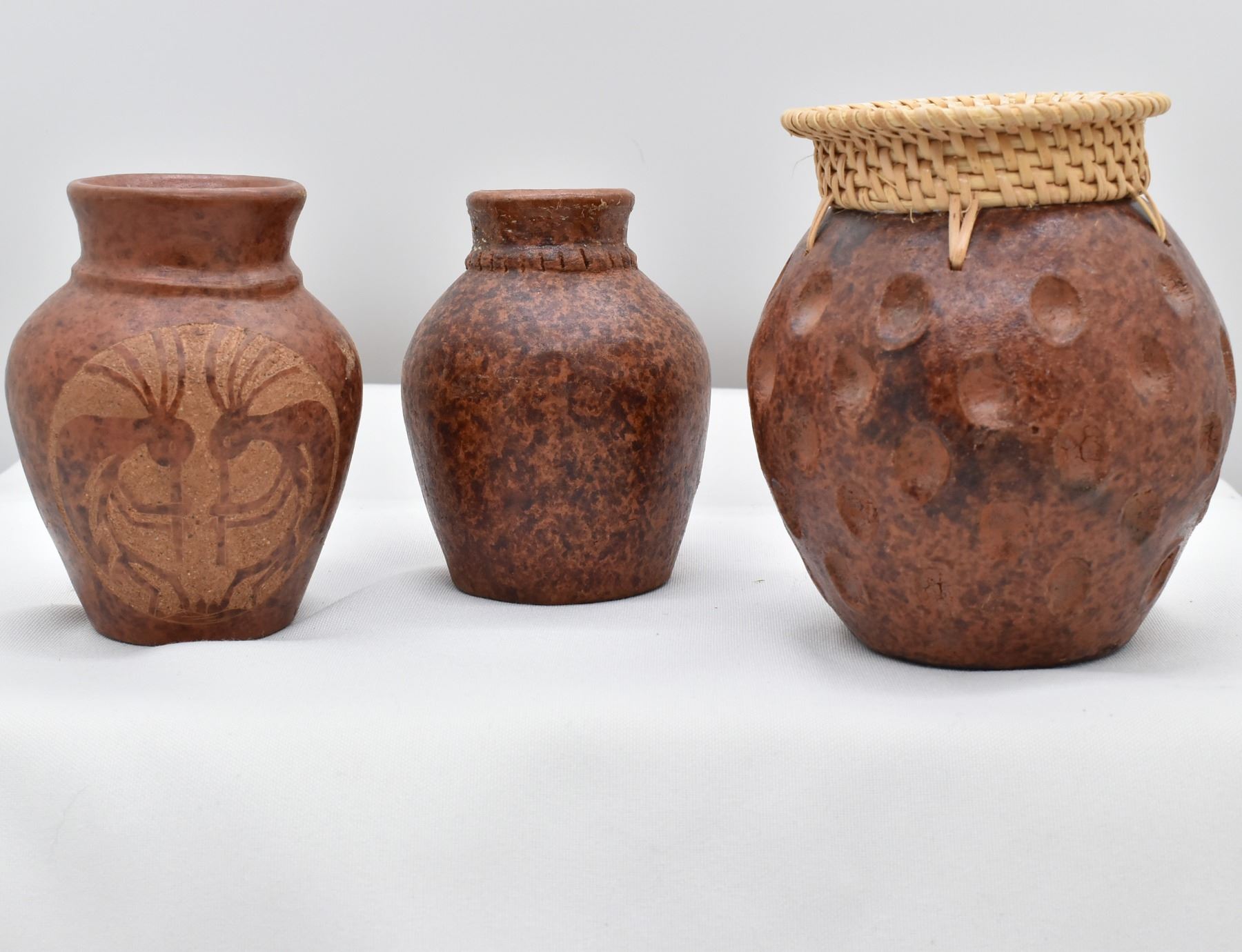 3 Indonesian Pottery Vases